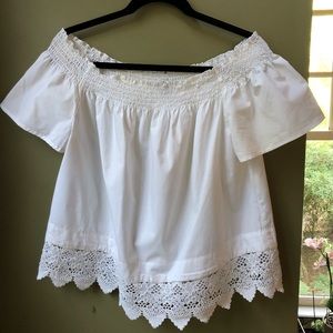 White Off-the-Shoulder Top